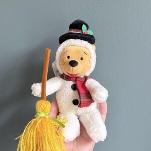 Vintage‎ 90s Y2K Disney Store Winnie the Pooh Snowman Broom Hat Adorable Tag T45